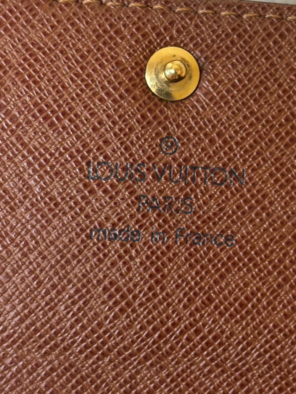 Louis Vuitton Monogram Long Wallet Brown Canvas Snap Closure Vintage LV Wallet - Picture 4 of 11